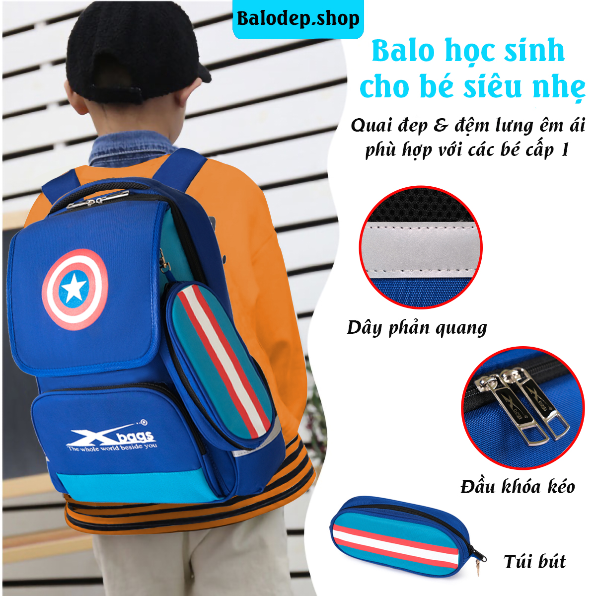 balo học sinh cấp 1 đa năng cho nam