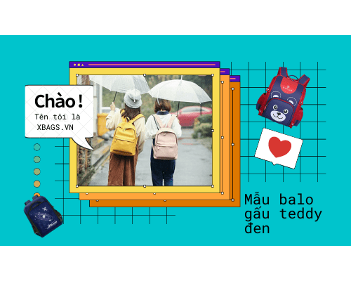 Balo gấu teddy đen siêu cưng dành cho bé.  Balo gấu teddy đen siêu cưng dành cho bé.