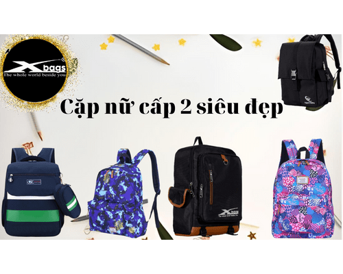 Cặp sách học sinh cấp 2 nữ siêu đẹp tại Xbags Cặp sách học sinh cấp 2 nữ siêu đẹp tại Xbags