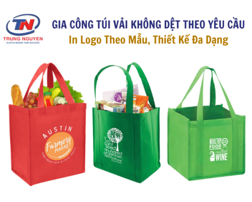 Gia công túi vải không dệt theo yêu cầu Xbags – in logo sắc nét Gia công túi vải không dệt theo yêu cầu Xbags – in logo sắc nét