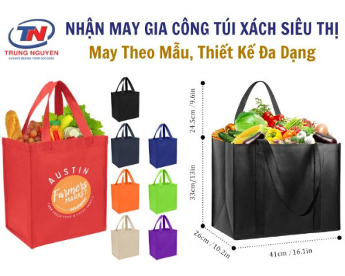 Nhận may gia công túi xách siêu thị: May Theo Mẫu, Thiết Kế Đa Dạng Nhận may gia công túi xách siêu thị: May Theo Mẫu, Thiết Kế Đa Dạng