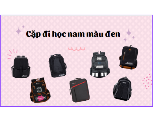 Những mẫu cặp đi học màu đen được học sinh ưa chuộng nhất Những mẫu cặp đi học màu đen được học sinh ưa chuộng nhất